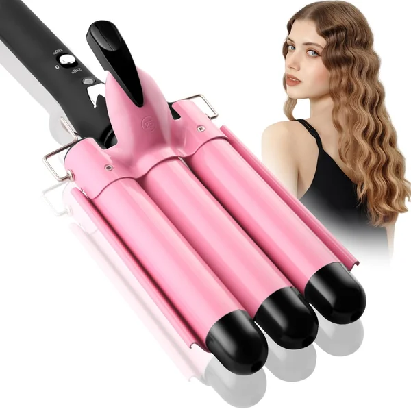 3-Barrel Curling Iron & Hair Crimper